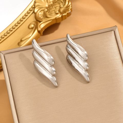 1 Pair Simple Style Irregular Solid Color Alloy Zinc Ear Studs