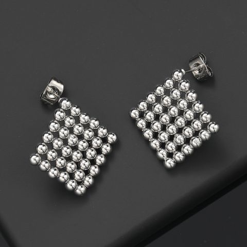 1 Pair Simple Style Triangle Geometric Polishing Stainless Steel Ear Studs