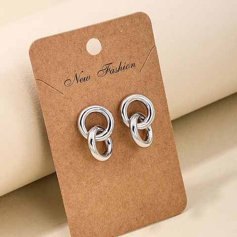 1 Pair IG Style Simple Style Circle Plating Alloy Drop Earrings