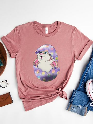 Women's T-shirt Short Sleeve T-Shirts Printing Casual Streetwear Rabbit