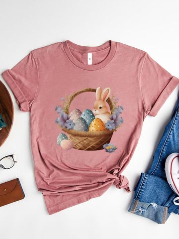 Women's T-shirt Short Sleeve T-Shirts Printing Casual Streetwear Rabbit