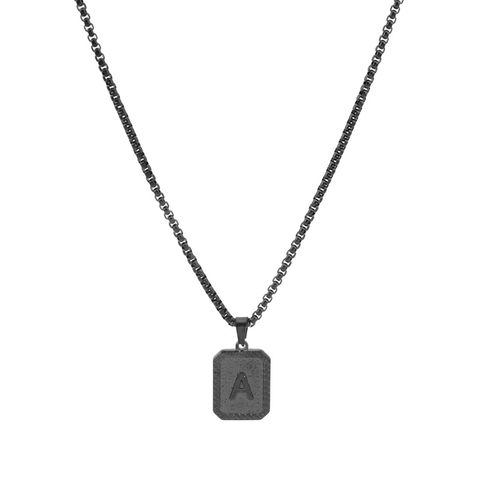 Titanium Steel IG Style Simple Style Letter Pendant Necklace