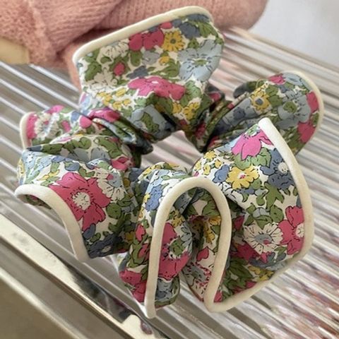 Women's Simple Style Flower Cloth Printing Hair Tie