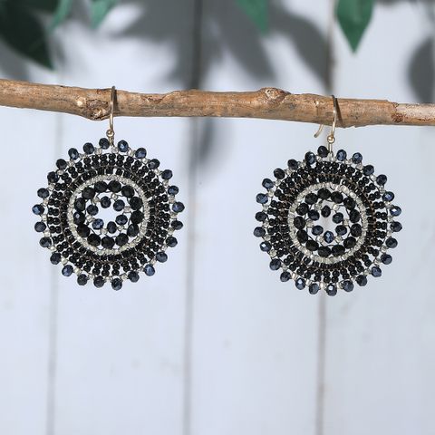Ethnic Style Bohemian Geometric Seed Bead Beaded Handmade Women's Drop Earrings 1 Pair