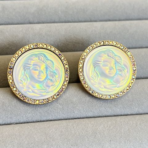 Sweet Angel Alloy Opal Inlaid Gold Women's Jewelry Set