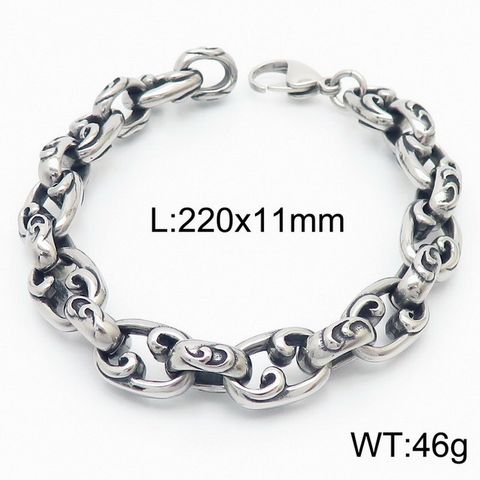 Stainless Steel 18K Gold Plated Casual Simple Style Solid Color Bracelets