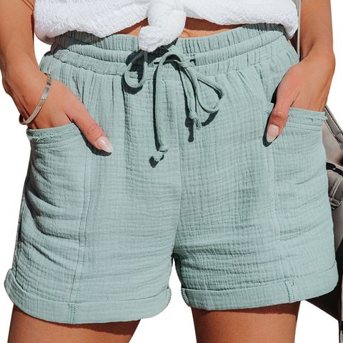 Women's Holiday Daily Vacation Solid Color Shorts Casual Pants