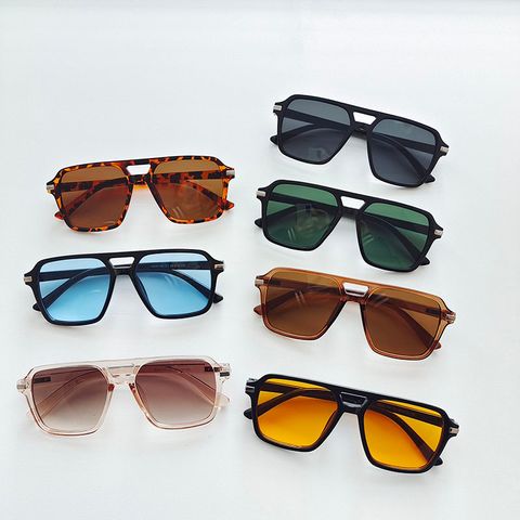Einfacher Stil Einfarbig Pc Harz Quadrat Vollbild Sonnenbrille Der Frauen