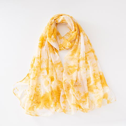 Adults Simple Style Tie Dye Chiffon Printing Dyeing Scarf