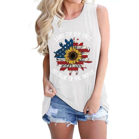 Women's T-shirt Sleeveless T-Shirts Casual Solid Color