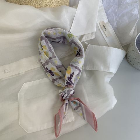 Women's Sweet Flower Daisy Cotton Cotton And Linen Silk Scarf