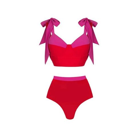 Women's Simple Style Solid Color 2 Pieces One Piece Swimwear