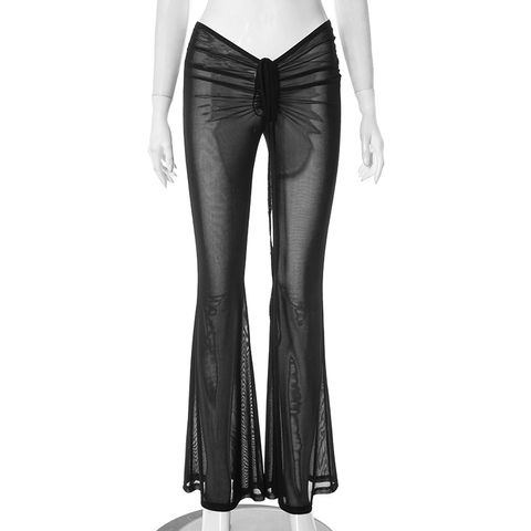 Women's Street Sexy Solid Color Full Length Casual Pants Flared Pants