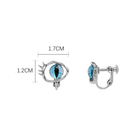 1 Pair Casual Simple Style Eye Plating Alloy Resin Ear Cuffs