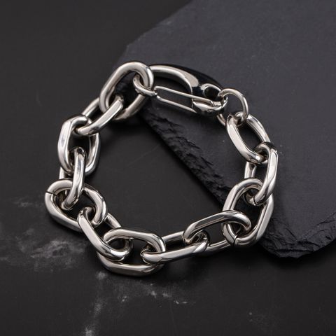 Hip-Hop Cool Style Geometric 304 Stainless Steel Polishing Men's Bracelets