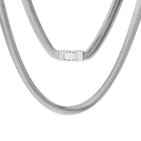 304 Stainless Steel Hip-Hop Solid Color Necklace