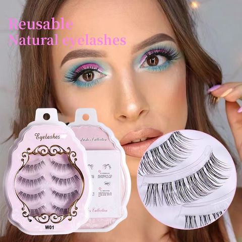 Best Seller In Europe And America Little Devil Cos Powder Box Sharpening A Volume Of False Eyelashes 4 Pairs Of Chemical Fiber Natural Eyelashes Wholesale