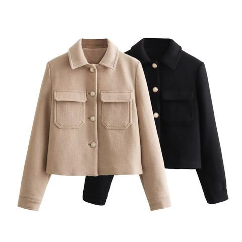 Women's Casual Simple Style Solid Color Single Breasted Coat Blazer
