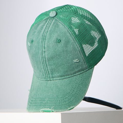 Men's Simple Style Solid Color Curved Eaves Baseball Cap