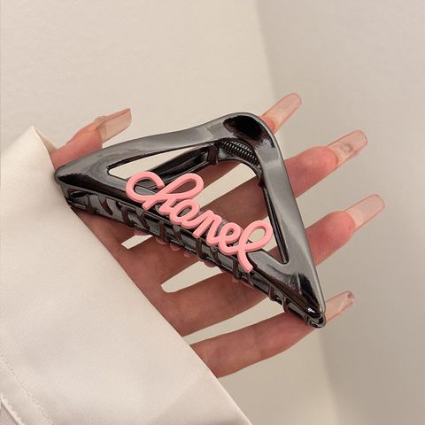 Women's Sweet Cool Style Letter Metal Hair Claws