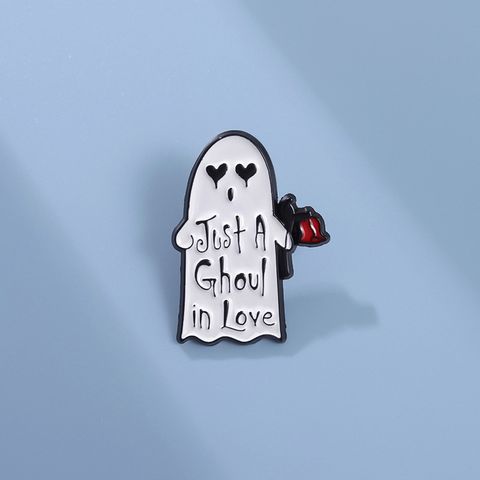 Cartoon Style Cute Letter Rose Ghost Alloy Plating Unisex Brooches