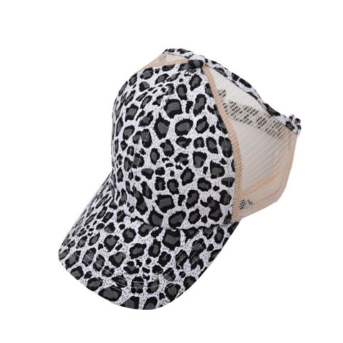 Unisex Retro Leopard Hollow Out Curved Eaves Baseball Cap