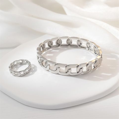 Casual Simple Style Heart Shape Alloy Women's Rings Bracelets