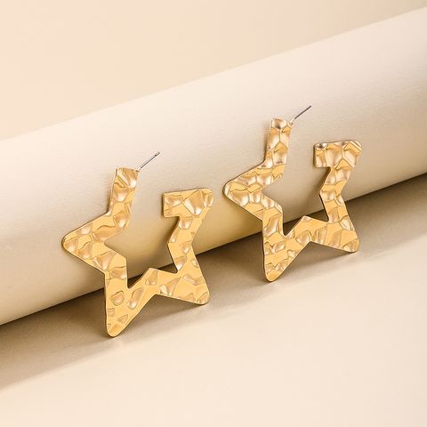 1 Pair Nordic Style Star Alloy Ear Studs