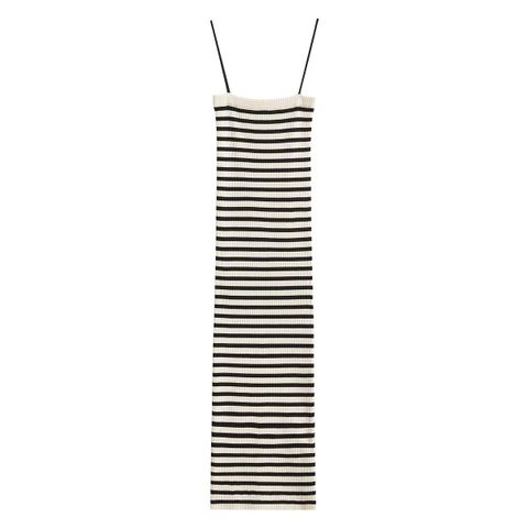 Women's Strap Dress Elegant Strap Sleeveless Stripe Maxi Long Dress Casual Holiday