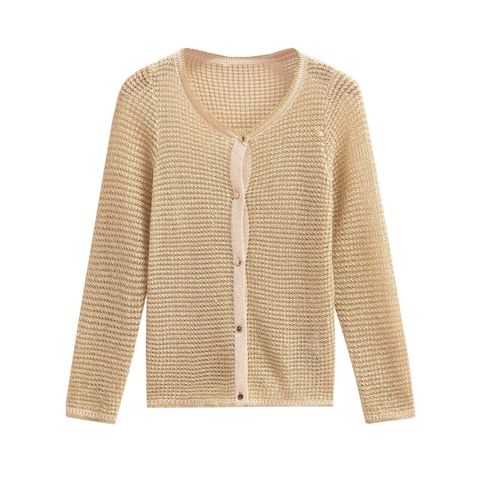 Women's Cardigan Knitwear Long Sleeve Blouses Knitted Casual Simple Style Solid Color