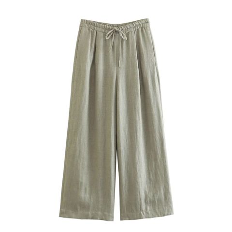 Daily Street Women's Streetwear Solid Color Linen Pants Sets Pants Sets