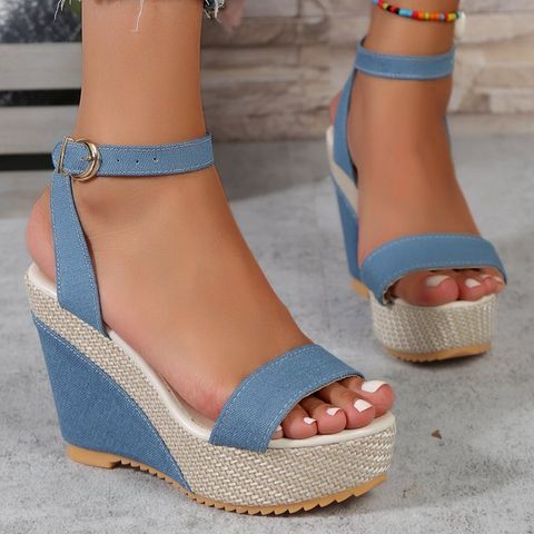 Women's Casual Multicolor Round Toe Ankle Strap Sandals