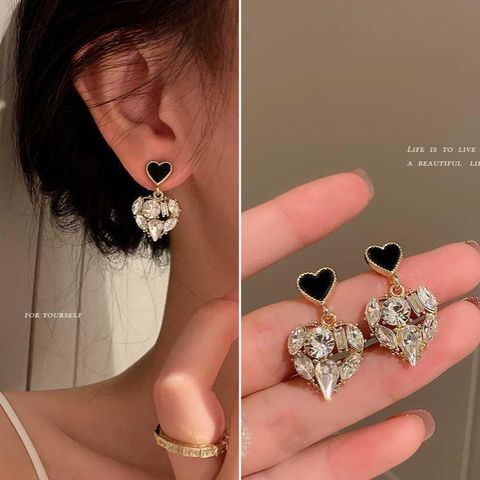 1 Pair Elegant Water Droplets Bow Knot Alloy Ear Studs