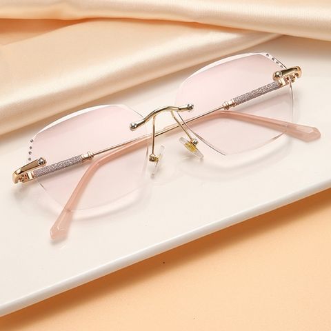 Simple Style Solid Color Resin Polygon Full Frame Optical Glasses