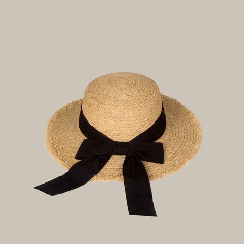 Women's Vacation Bow Knot Ruffles Sun Hat