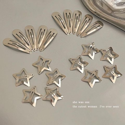 Women's Casual Simple Style Star Iron Plating Hair Clip