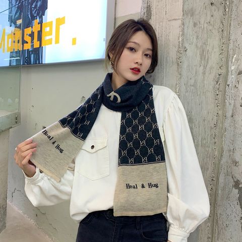 Fashion Cat Bear Double-sided Dual-purpose Thickened Scarf Wholesale Nihaojewelry