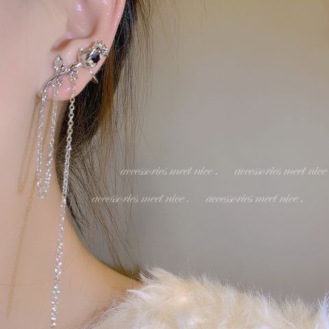 IG Style Sweet Flower Alloy Plating Chain Women's Drop Earrings 1 Pair