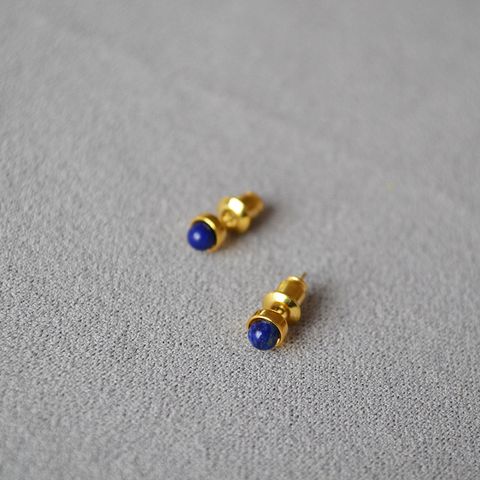 Casual Simple Style Geometric Stone Brass Plating Women's Ear Studs 1 Pair