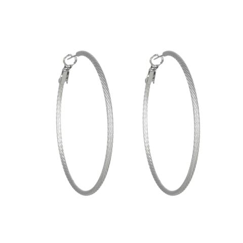 1 Pair Simple Style Solid Color Plating Titanium Steel Earrings