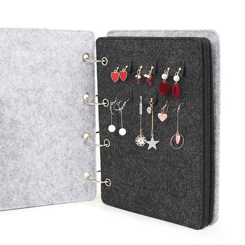 Simple Style Solid Color Felt Jewelry Boxes