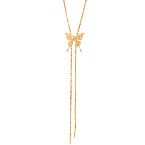 Sweet Butterfly Alloy Plating Women's Long Necklace