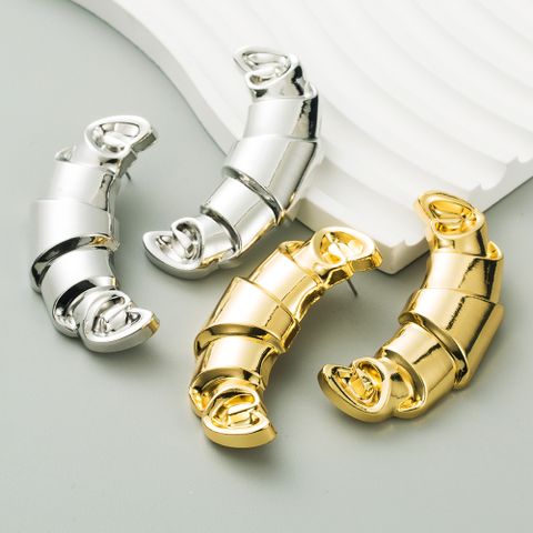 1 Pair Luxurious Horns Plating Alloy Gold Plated Silver Plated Ear Studs