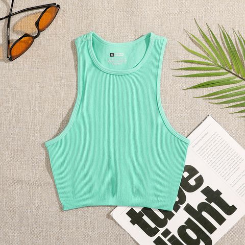 Women's Blouse Tank Tops Vacation Solid Color