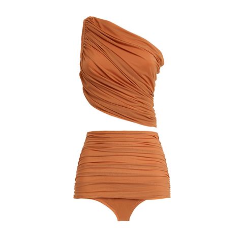 Women's Solid Color 3 Pieces Bikinis Swimwear