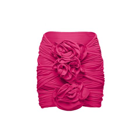 Swimming Women's Sexy Solid Color Flower Nylon Polyester Skirt Sets
