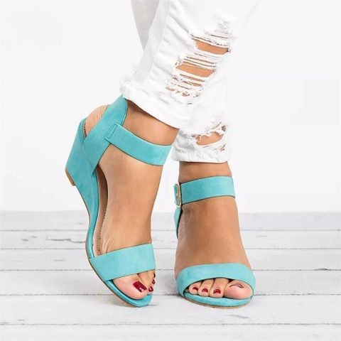 Women's Casual Solid Color Open Toe Roman Sandals