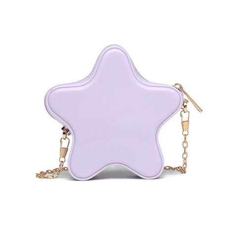 Women's Small PVC Star Cute Zipper Jelly Bag