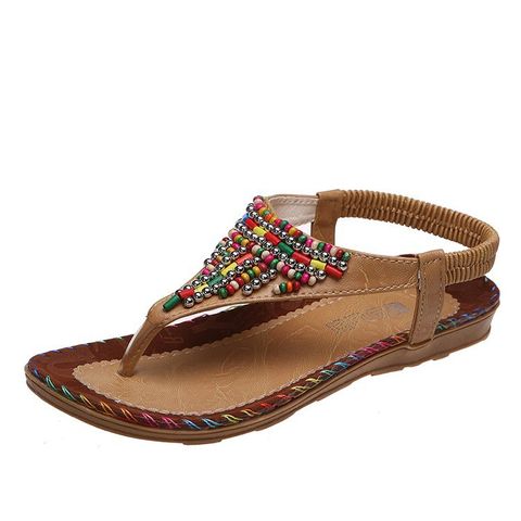 Women's Vacation Printing Open Toe Thong Sandals