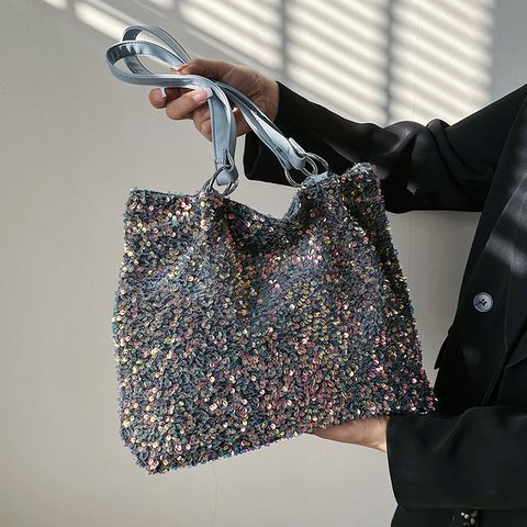 Women's Large Pu Leather Multicolor Elegant Square Zipper Shoulder Bag